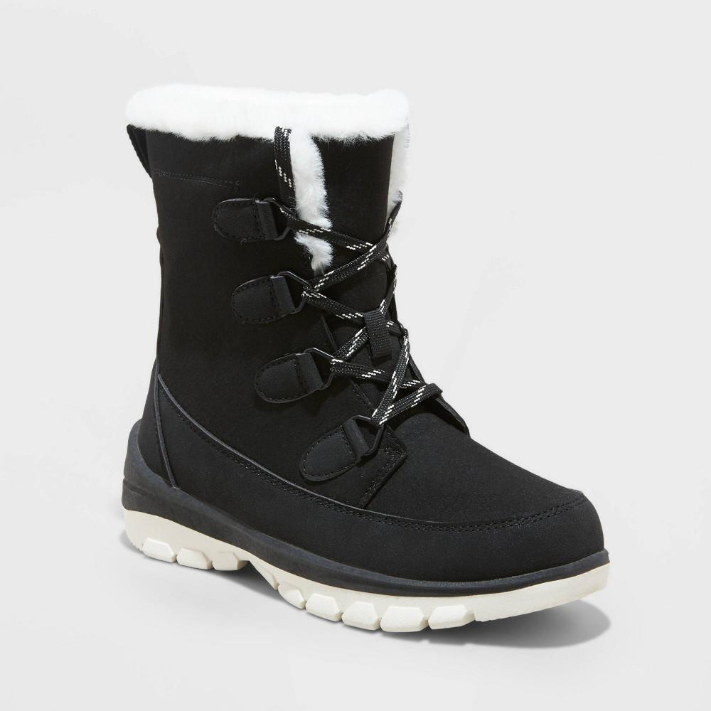 Womens Corie Winter Hiker Boots - Universal Thread Jet Black 6 Product Image