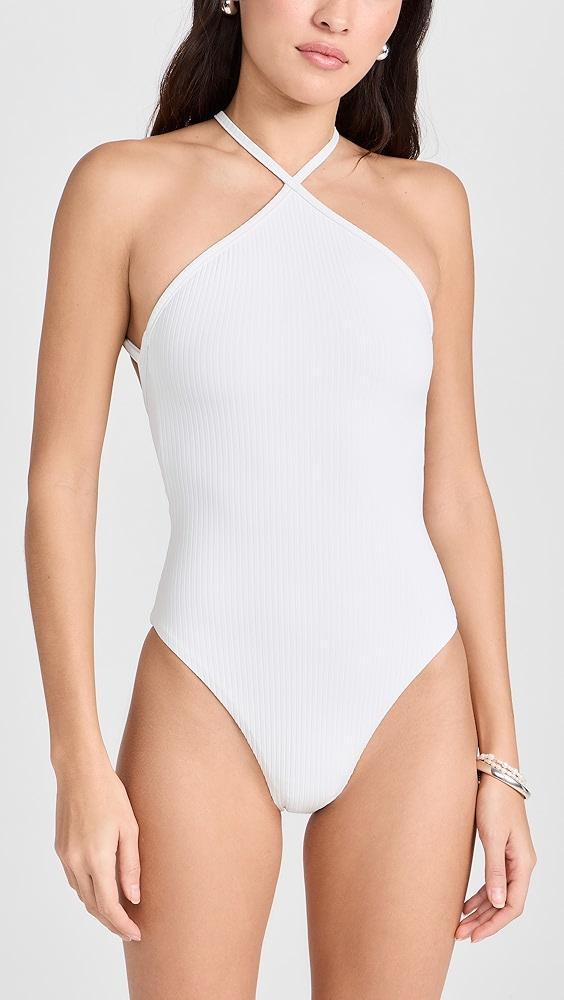 Madewell Rib Scorpion Fish Cross Front One Piece | Shopbop Product Image