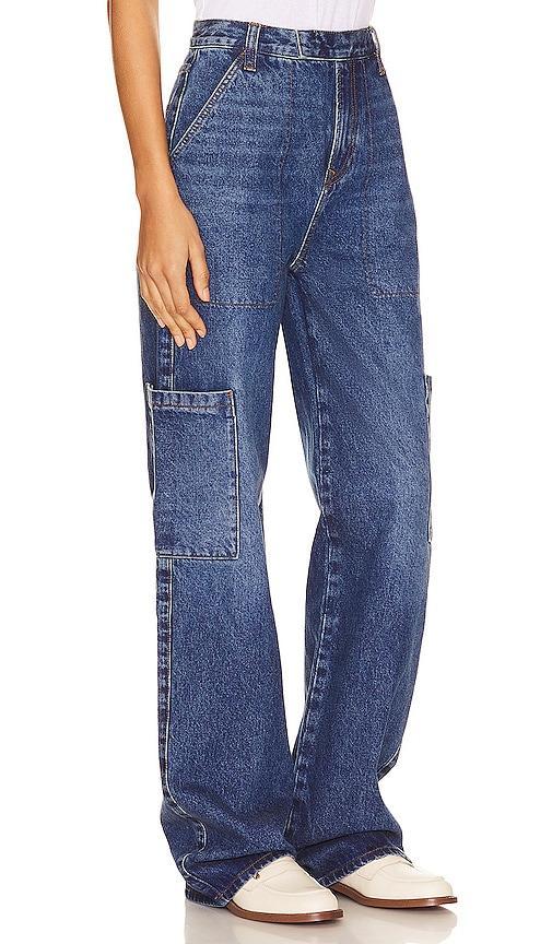 GRLFRND Elyse Trouser Cargo Jean in Blue. - size 31 (also in 23, 24, 25, 26, 27, 28, 29, 30, 32) Product Image