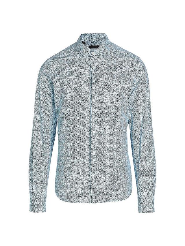 Mens COLLECTION Micro Leaves Knit Dress Shirt Product Image