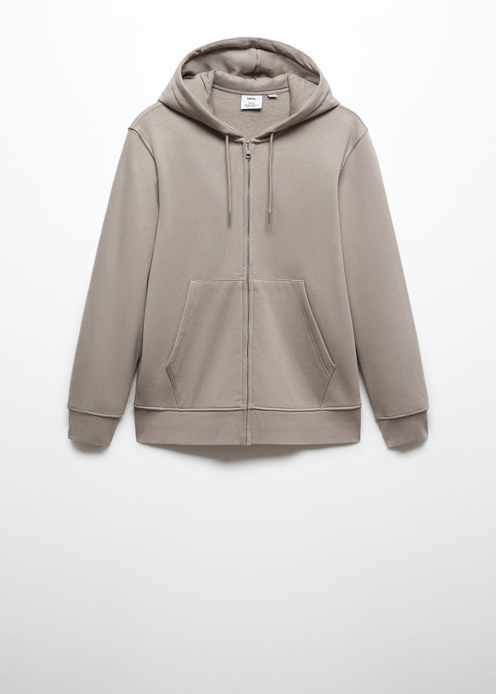 Mango Mens Cotton Zip-Up Hoodie Product Image