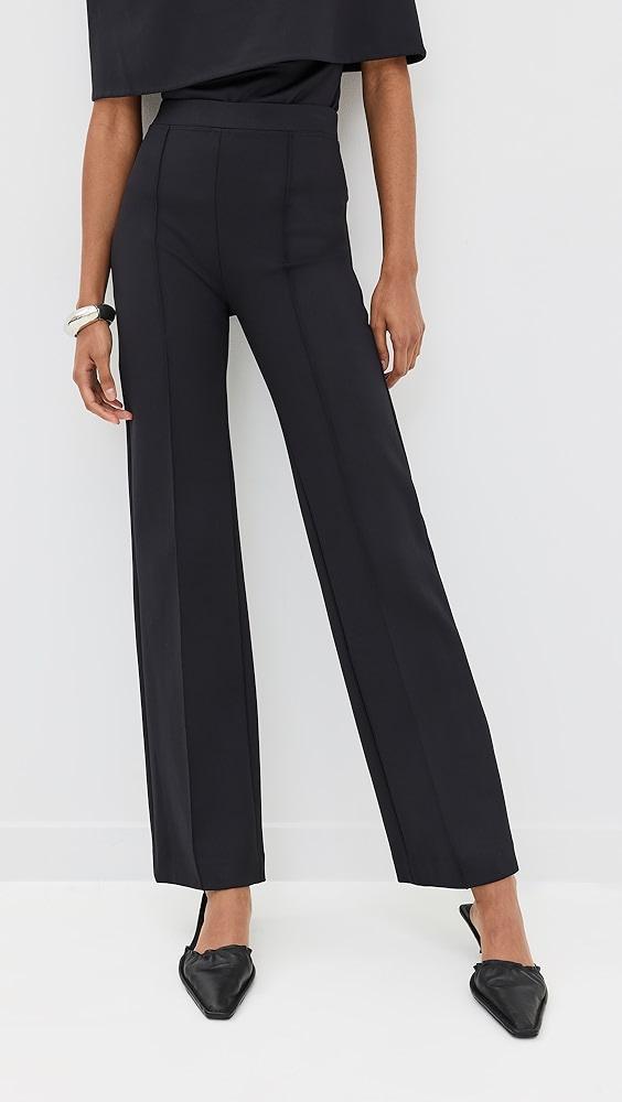 Rosetta Getty Pintuck Fitted Straight Pull-On Pants | Shopbop Product Image