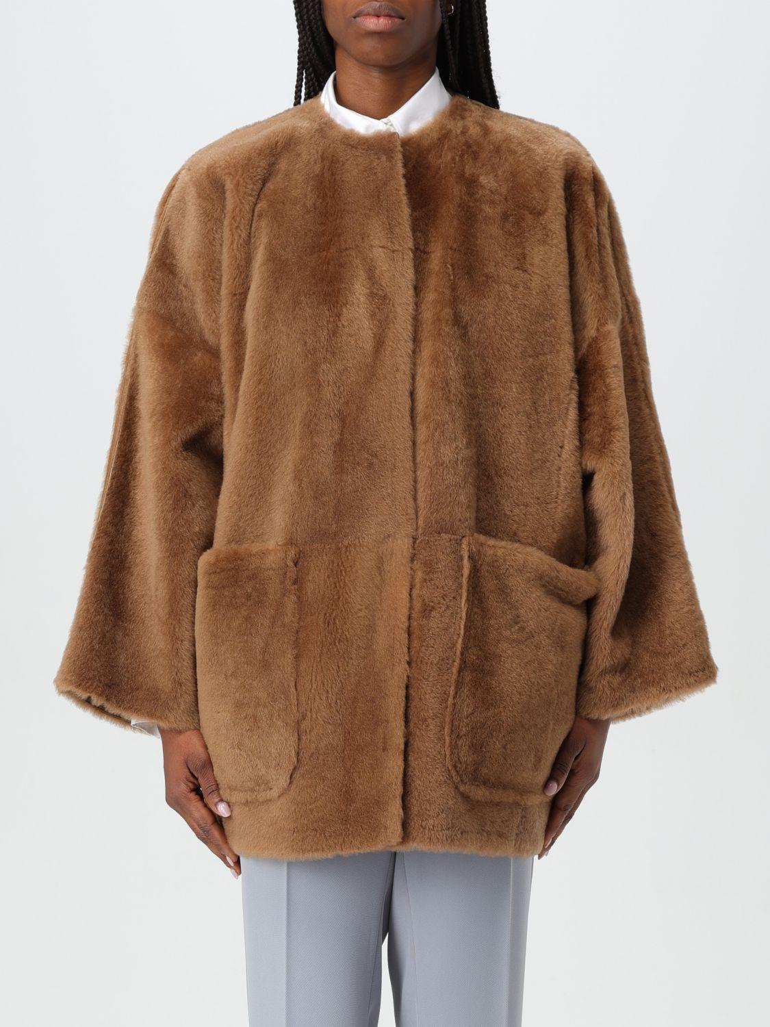 MAX MARA Coat  Woman Color Leather In Leder product image