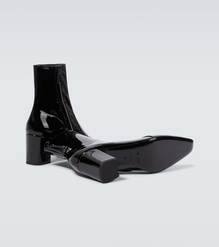 SAINT LAURENT Rainer 75 Patent Leather Ankle Boots In Black Product Image