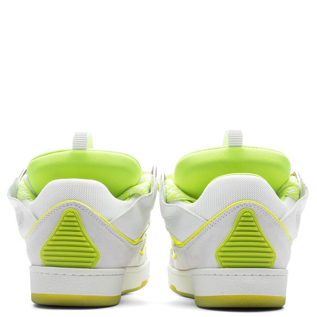 Curb Sneakers - White/Fluo Yellow Male Product Image