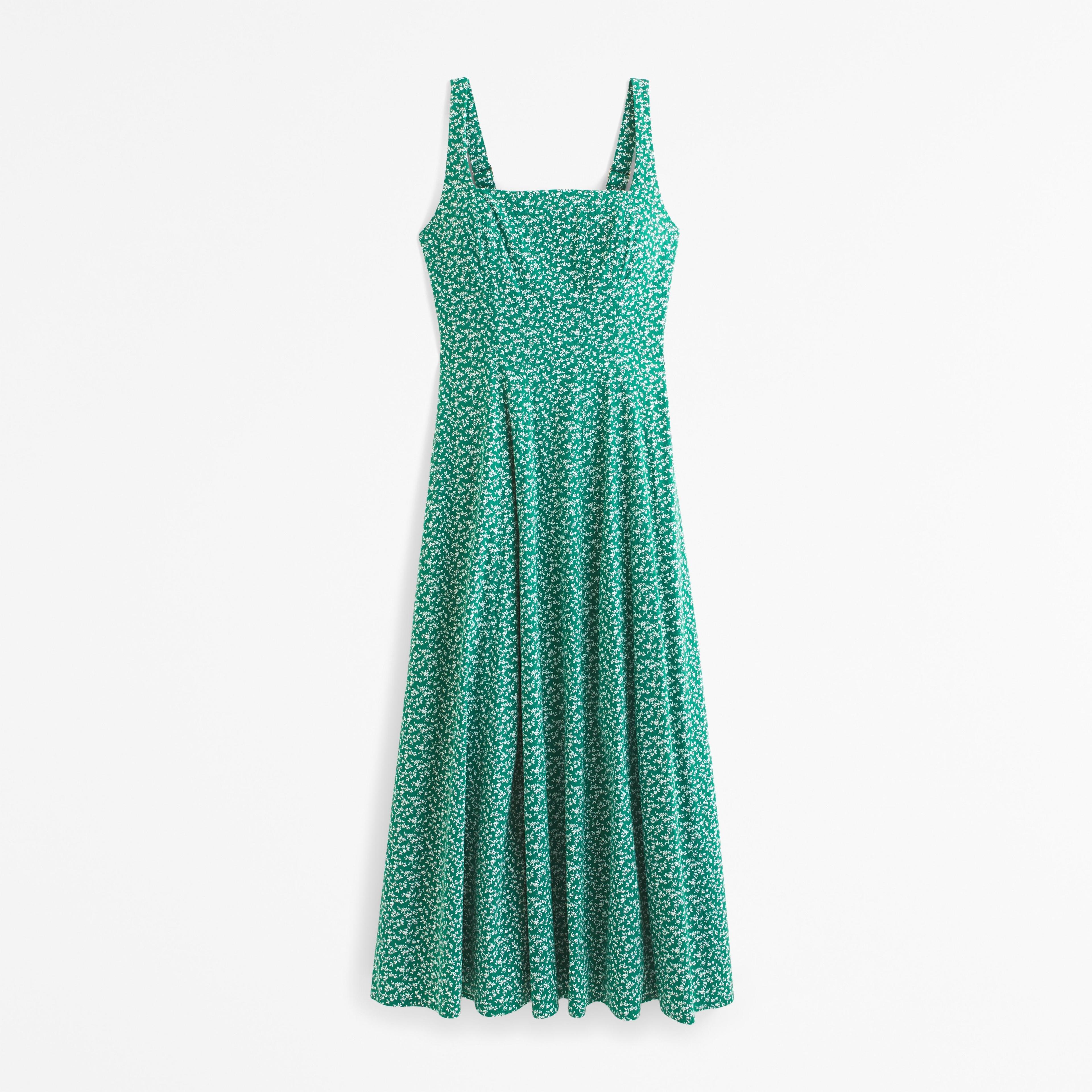 The A&F Mila Fit & Flare Stretch Midi Dress Product Image