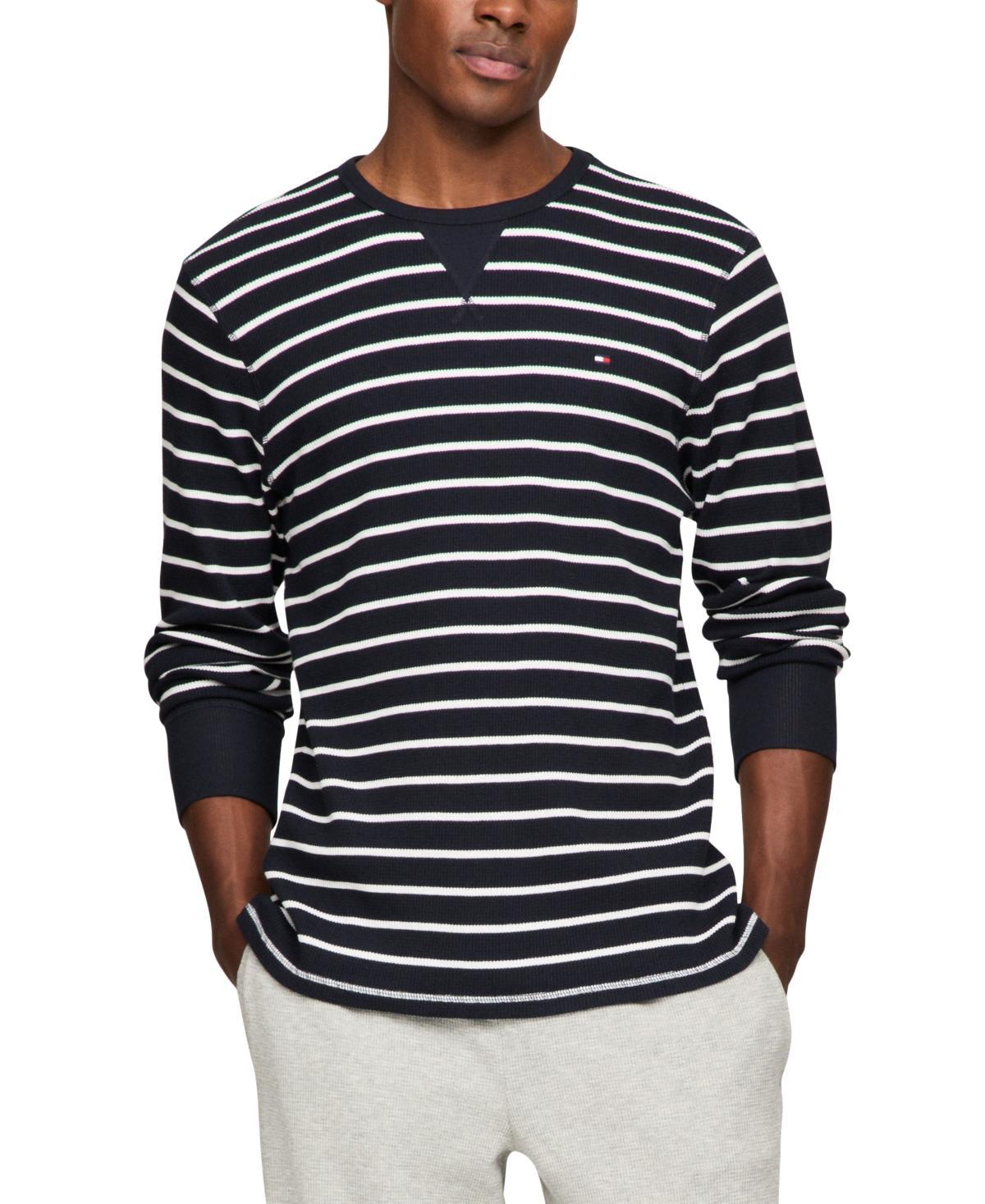 Tommy Hilfiger Mens Thermal Logo Long-Sleeve Pajama Shirt Product Image