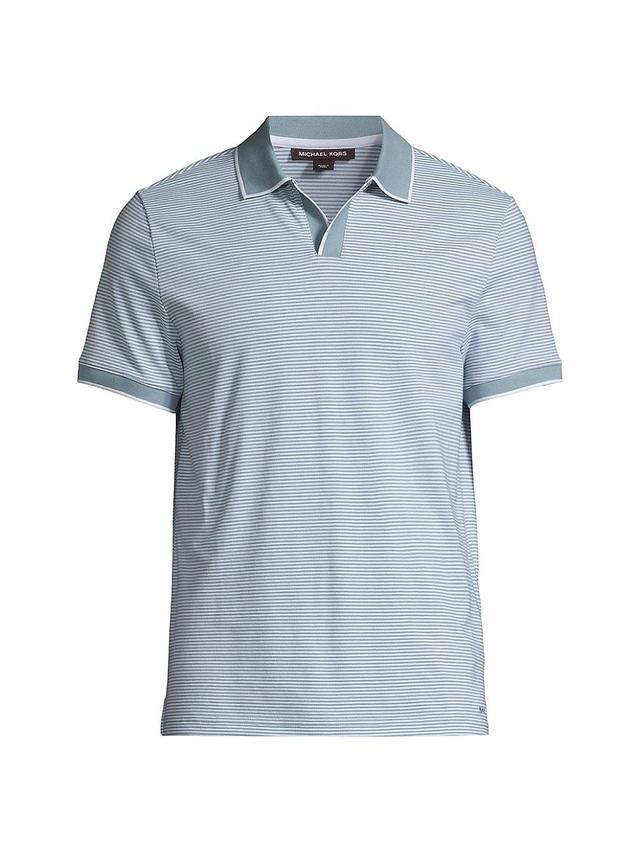 Mens Vacation Striped Cotton Polo Shirt Product Image