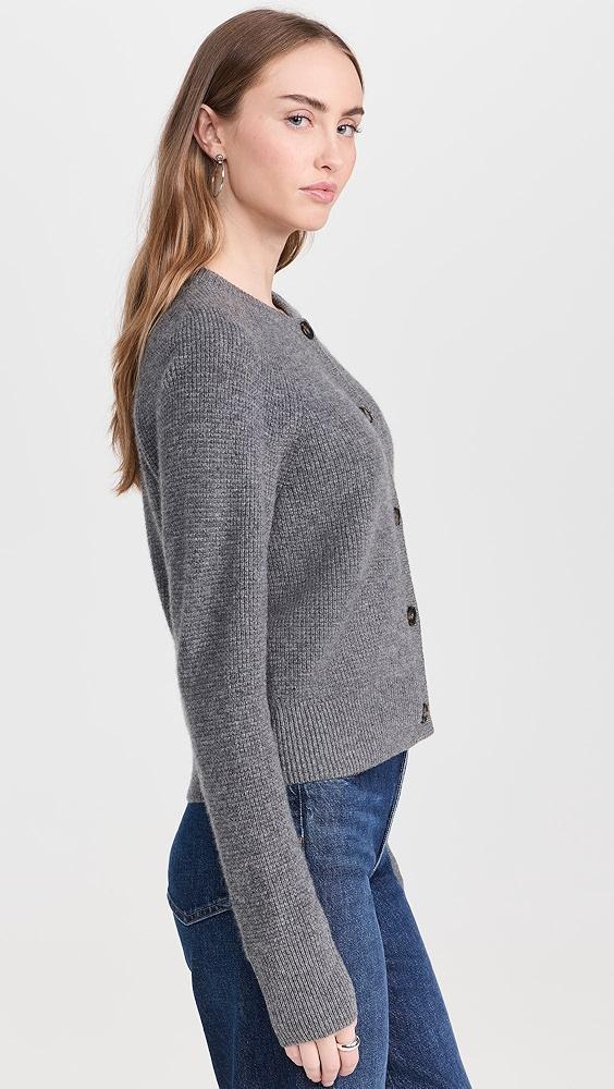 White + Warren Cashmere Waffle Cardigan | Shopbop Product Image