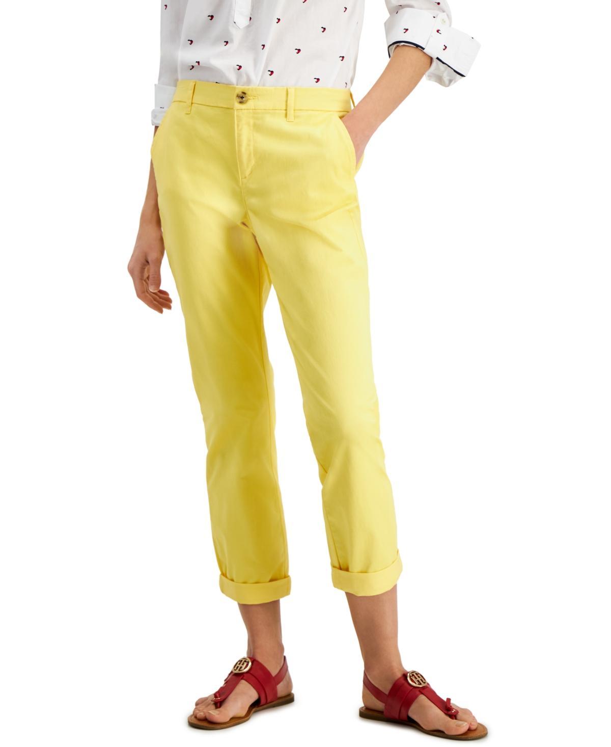 Tommy Hilfiger Womens Th Flex Hampton Cuffed Chino Straight-Leg Pants, Created for Macys Product Image