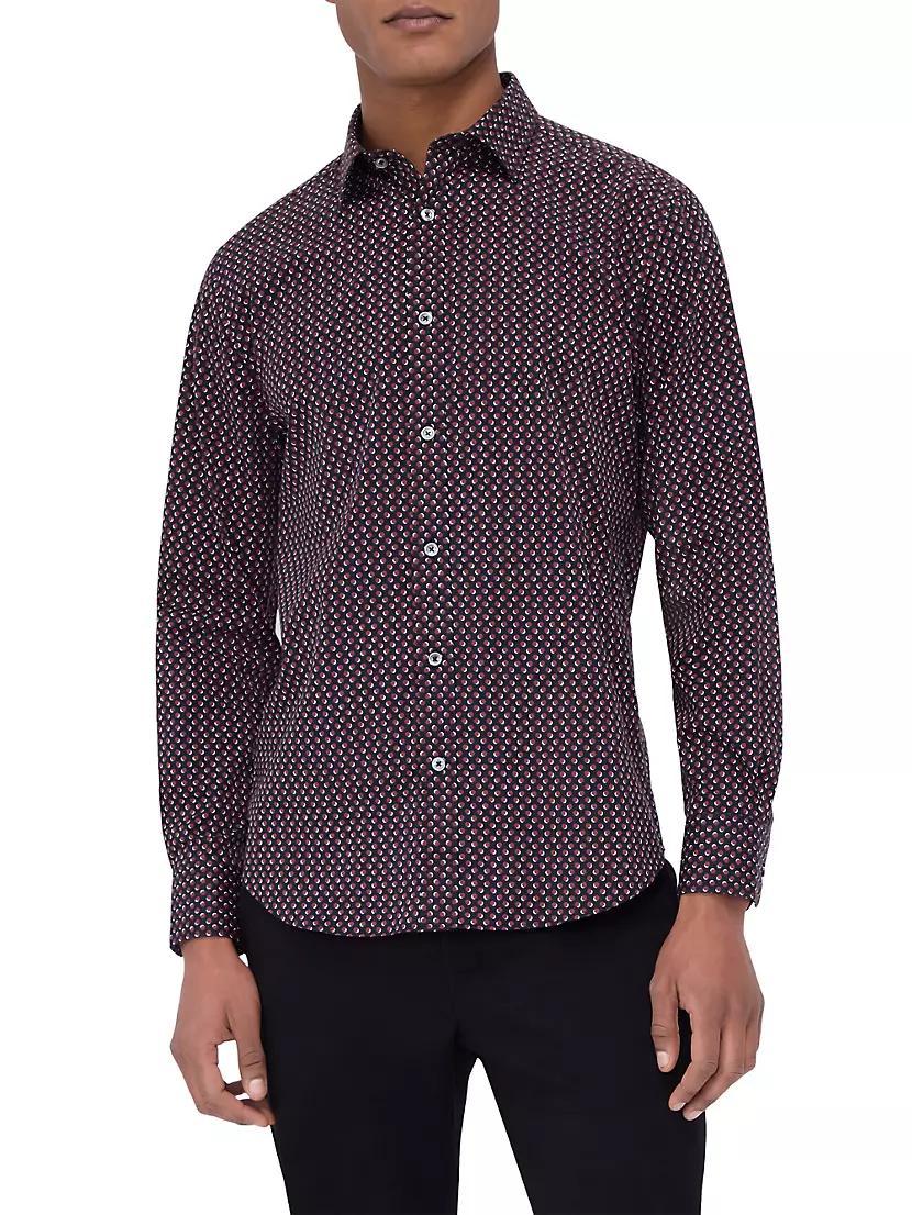 Julian Geometric Button-Front Shirt Product Image