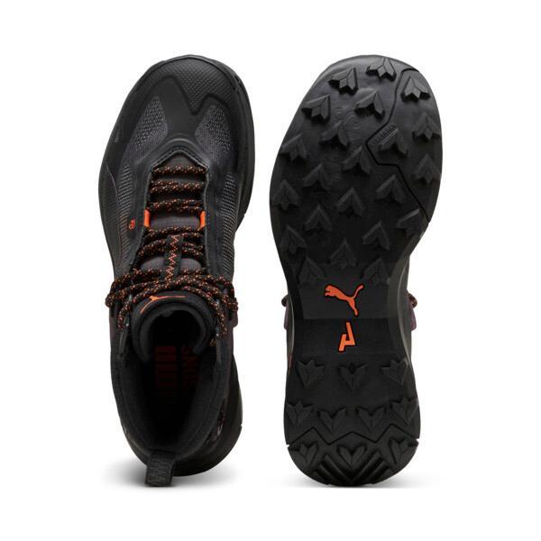 PUMA SEASONS Explore NITROâ¢ Mid GORE-TEXÂ® Women's Hiking Shoes in Black/Midnight Plum/Flame Flicker Product Image