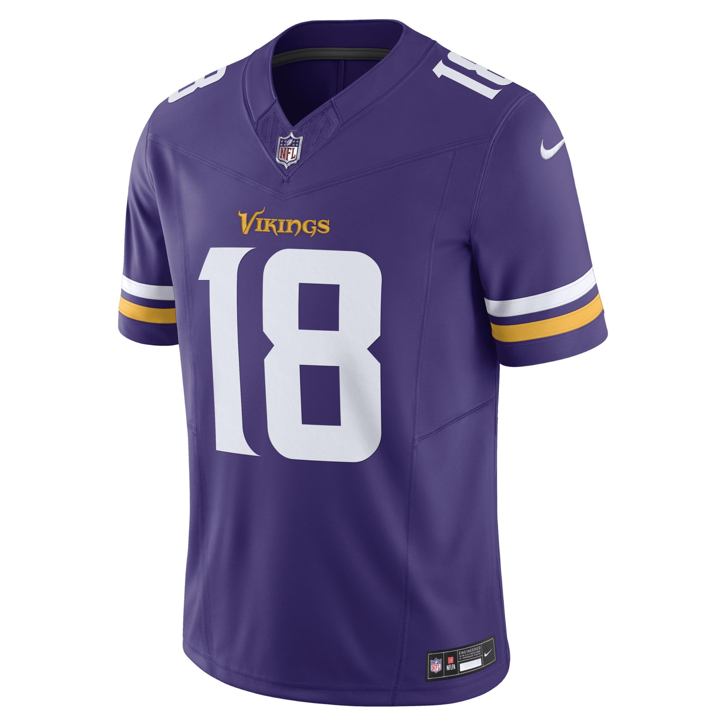 Mens Nike Justin Jefferson Minnesota Vikings Vapor F.U.S.E. Limited Jersey Product Image