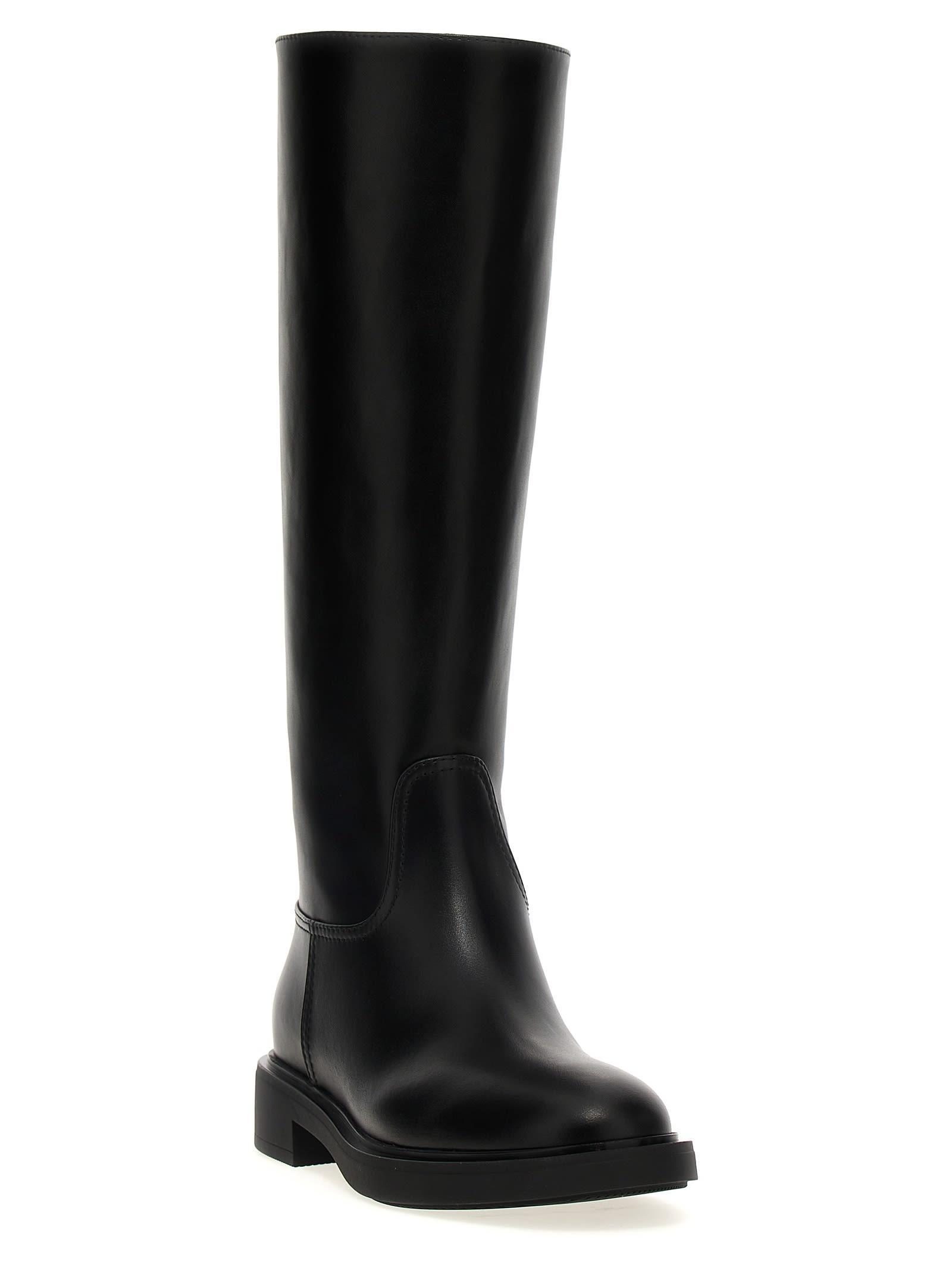 Leather Boots In Black Product Image