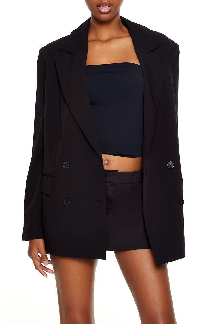 Peak Lapel Longline Blazer | Forever 21 Product Image