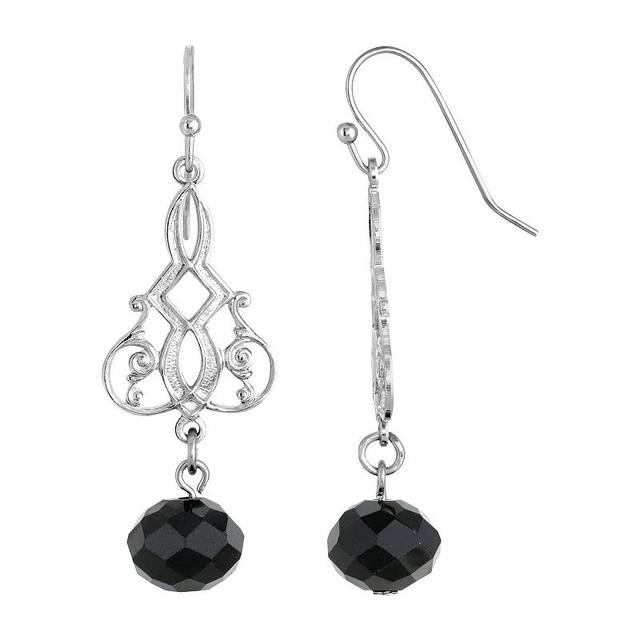 2028 Silver-Tone Drop Earrings Product Image