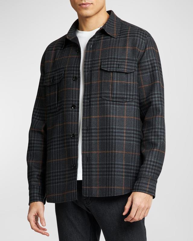 Mens Wool Plaid Overshirt Product Image