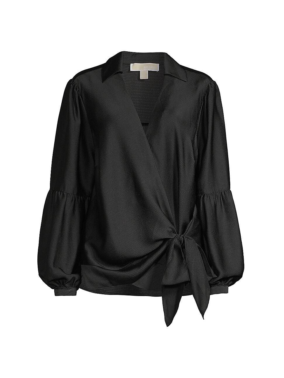 Womens Hammered Satin Surplice Top Product Image