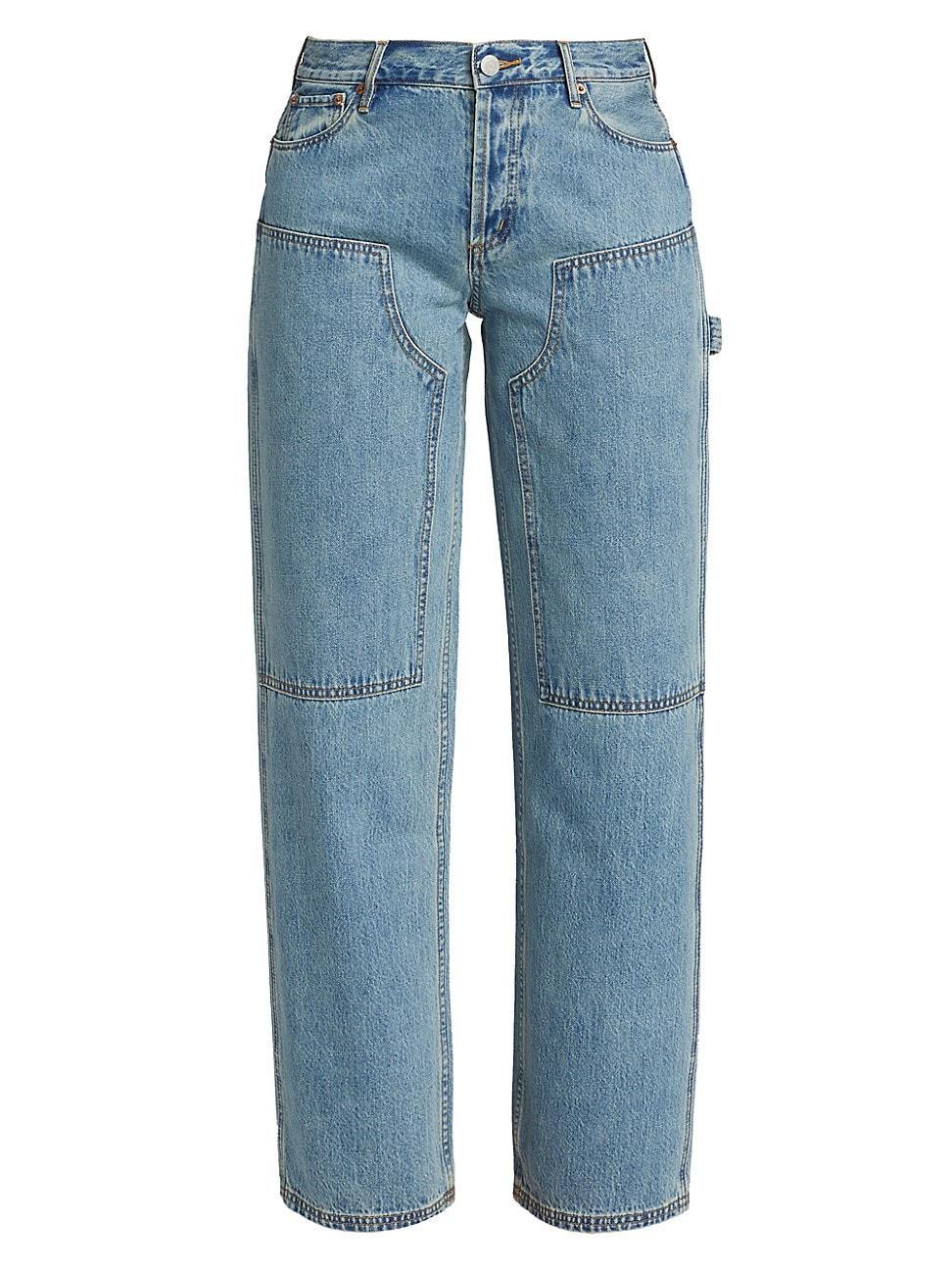 Womens Subway Straight Mid-Rise Jeans Product Image