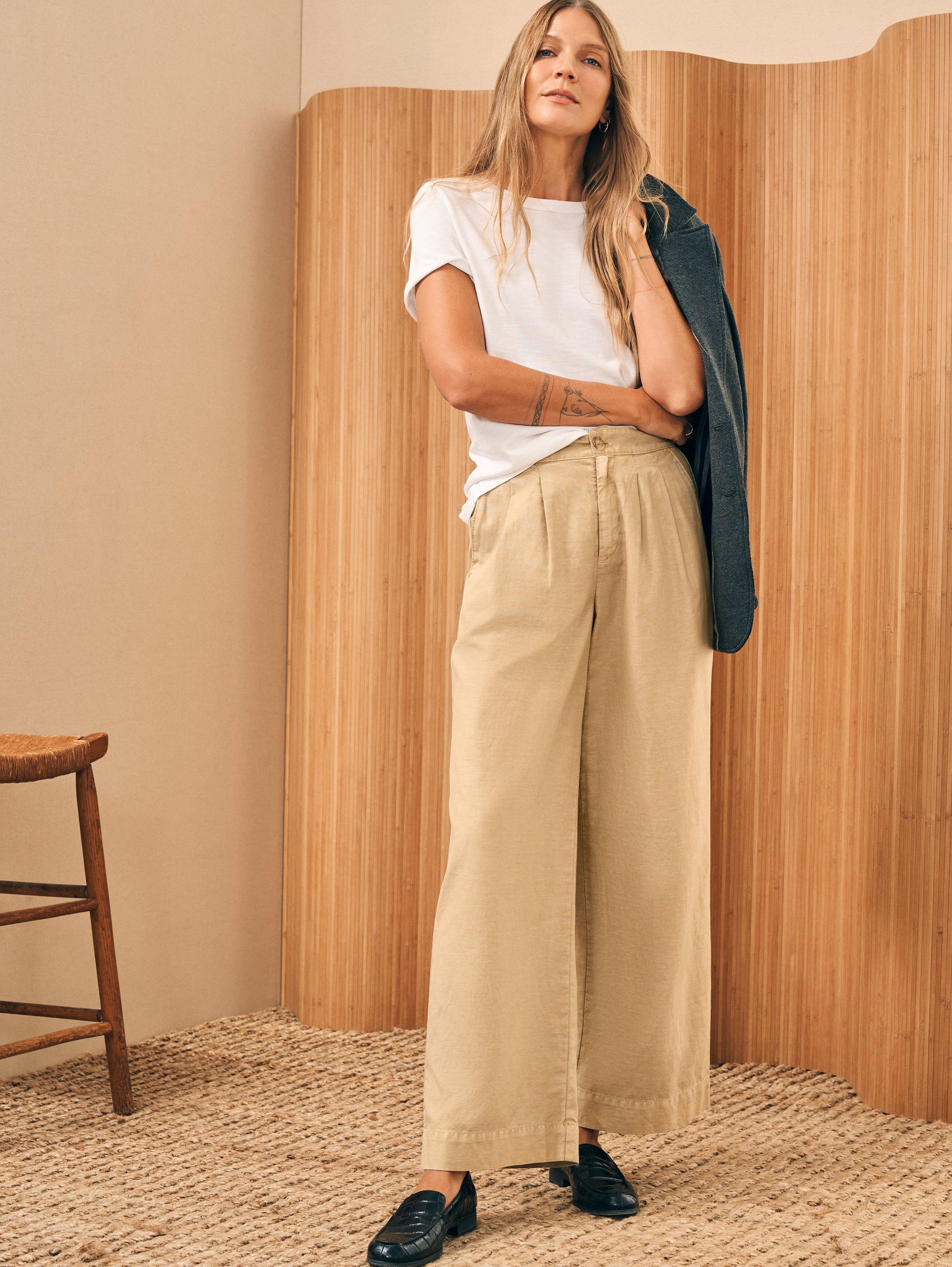 Cotton Canvas Marin Trouser - Safari Female Product Image