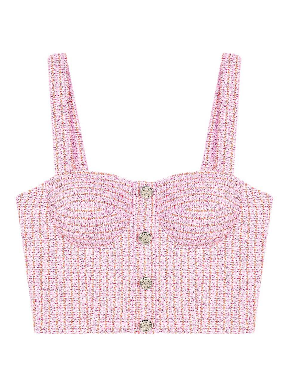 Womens Tweed Crop Top Product Image