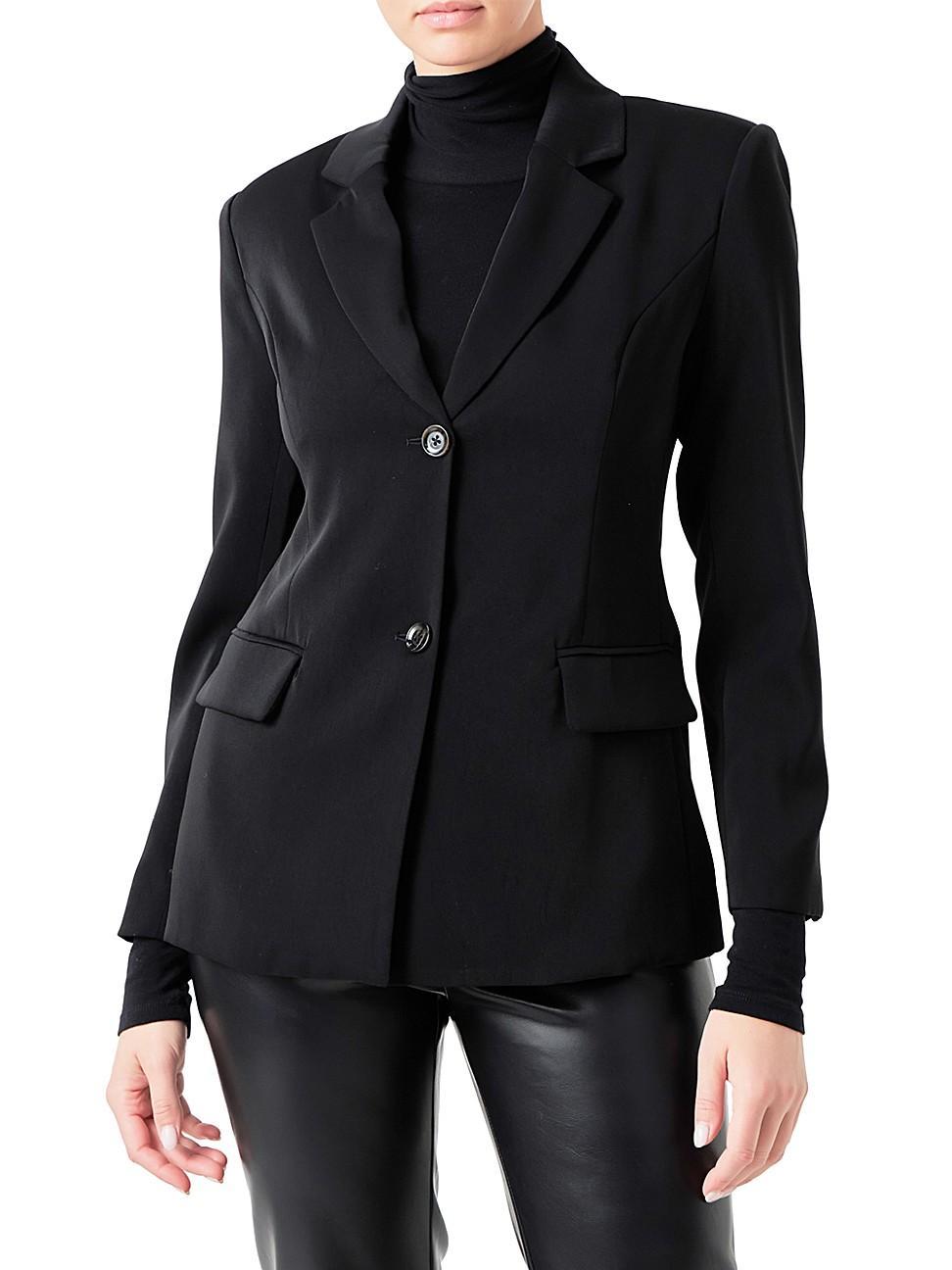 endless rose Womens Solid 3 Button Blazer Product Image