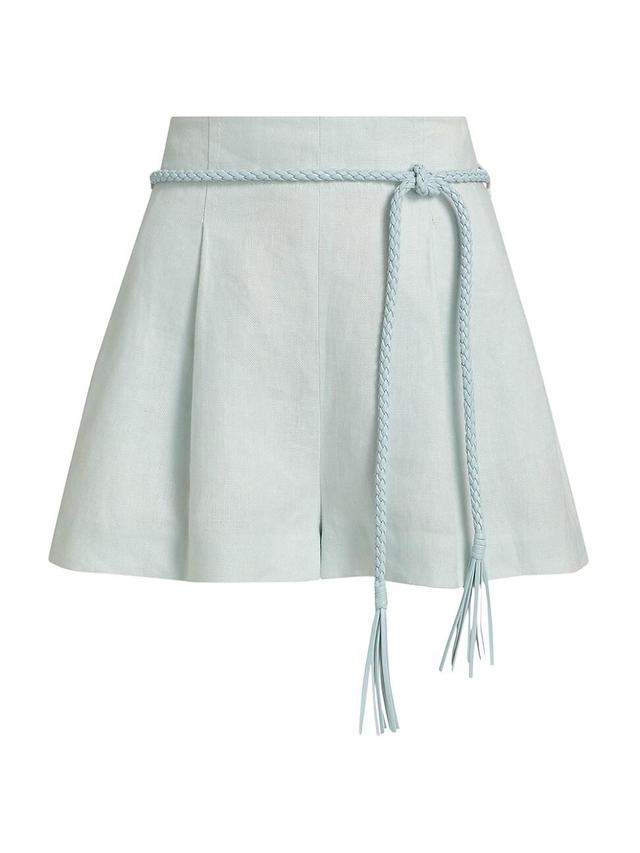 Womens Linen Tie-Waist High-Rise Shorts Product Image