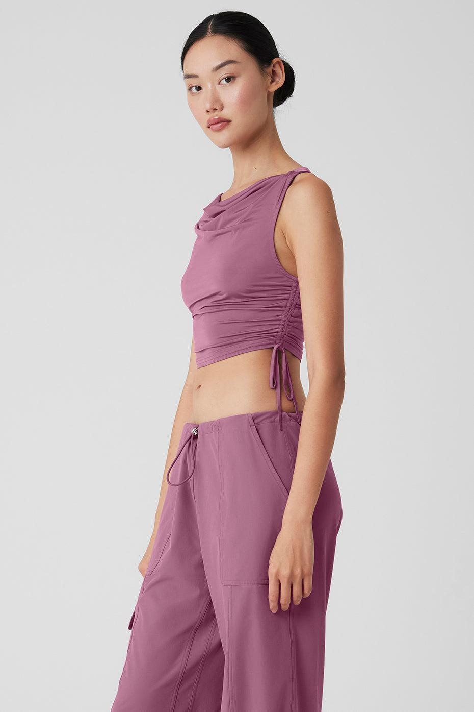 Standout Cropped Tank - Soft Mulberry Product Image