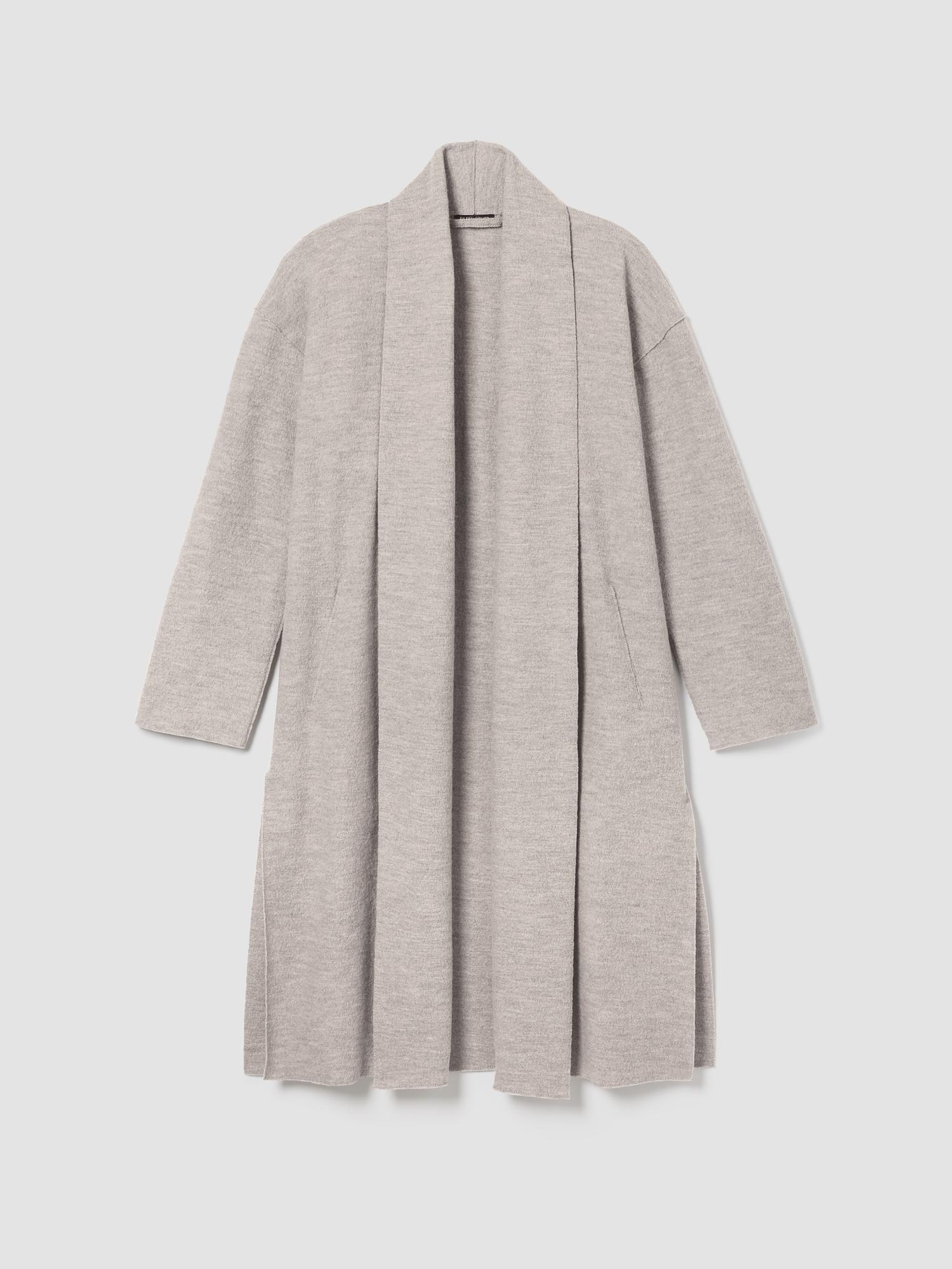 EILEEN FISHER Lightweight Boiled Wool Icon Coat in Regenerative Woolfemale Product Image