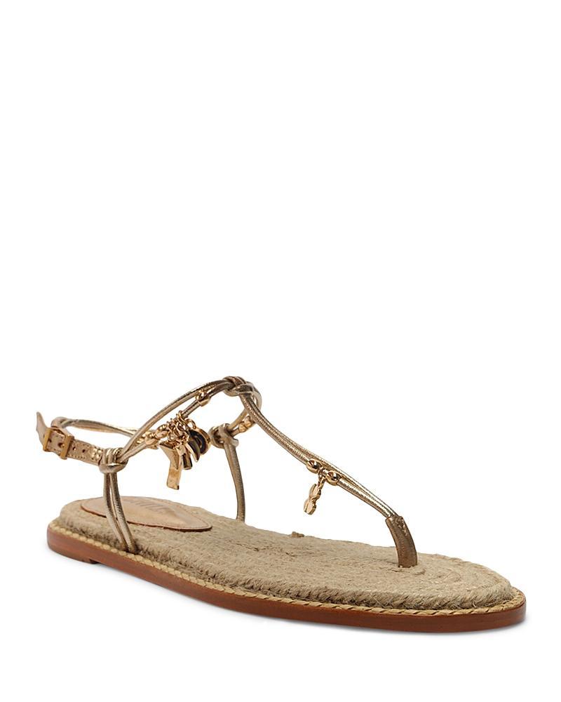 Schutz Womens Mitchell Charm Embellished Thong Sandals Product Image