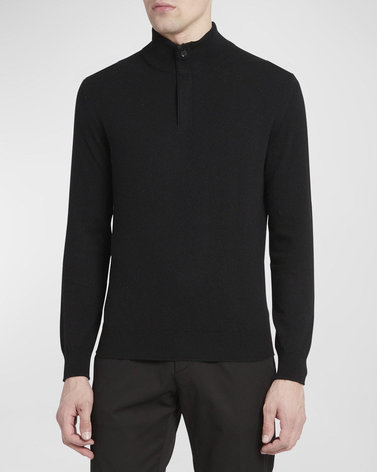 Mens Cashmere Quarter-Zip Sweater Product Image