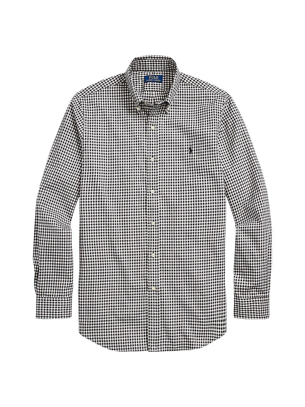 Mens Classic-Fit Plaid Twill Button-Down Shirt product image