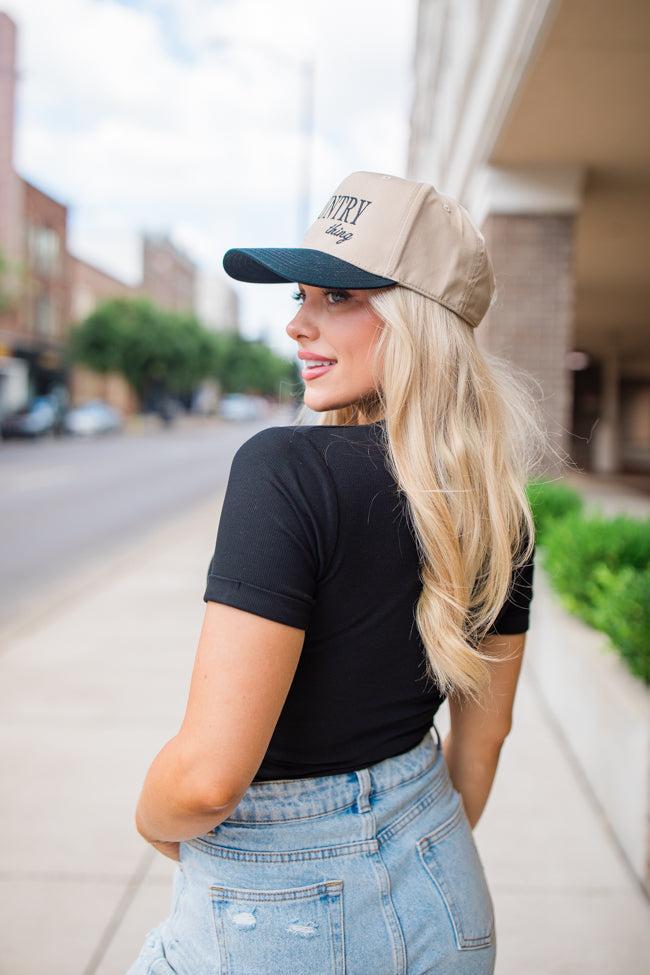 It’s A Country Thing Black and Khaki Trucker Hat Product Image