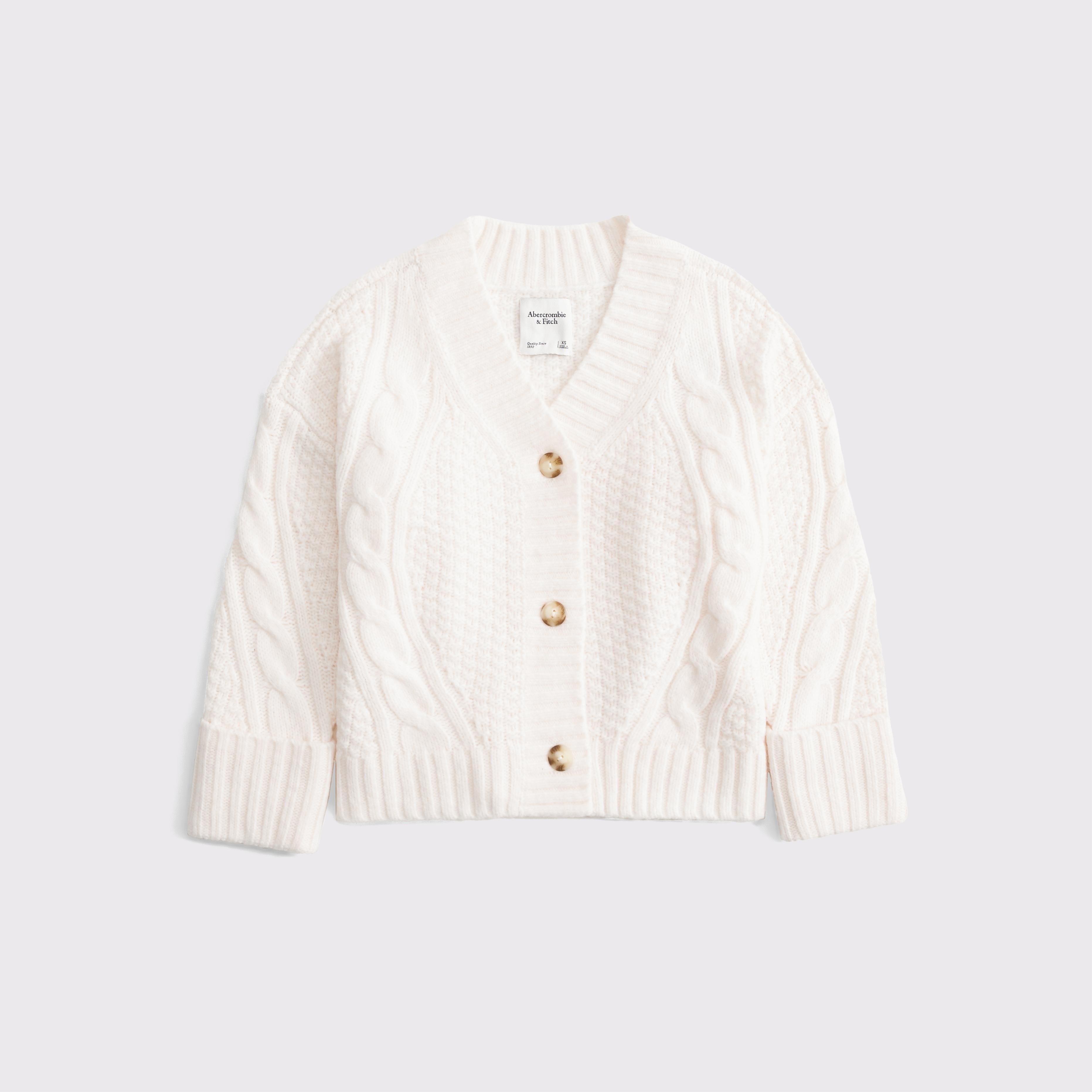 Seed-Stitch Cable Cardigan Product Image