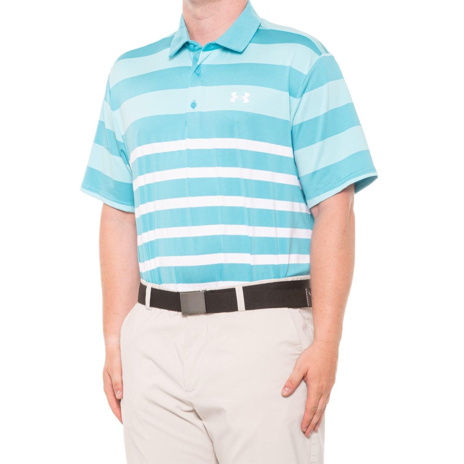 Under Armour Playoff 3.0 Stripe Polo Shirt - UPF 40, Short Sleeve Product Image