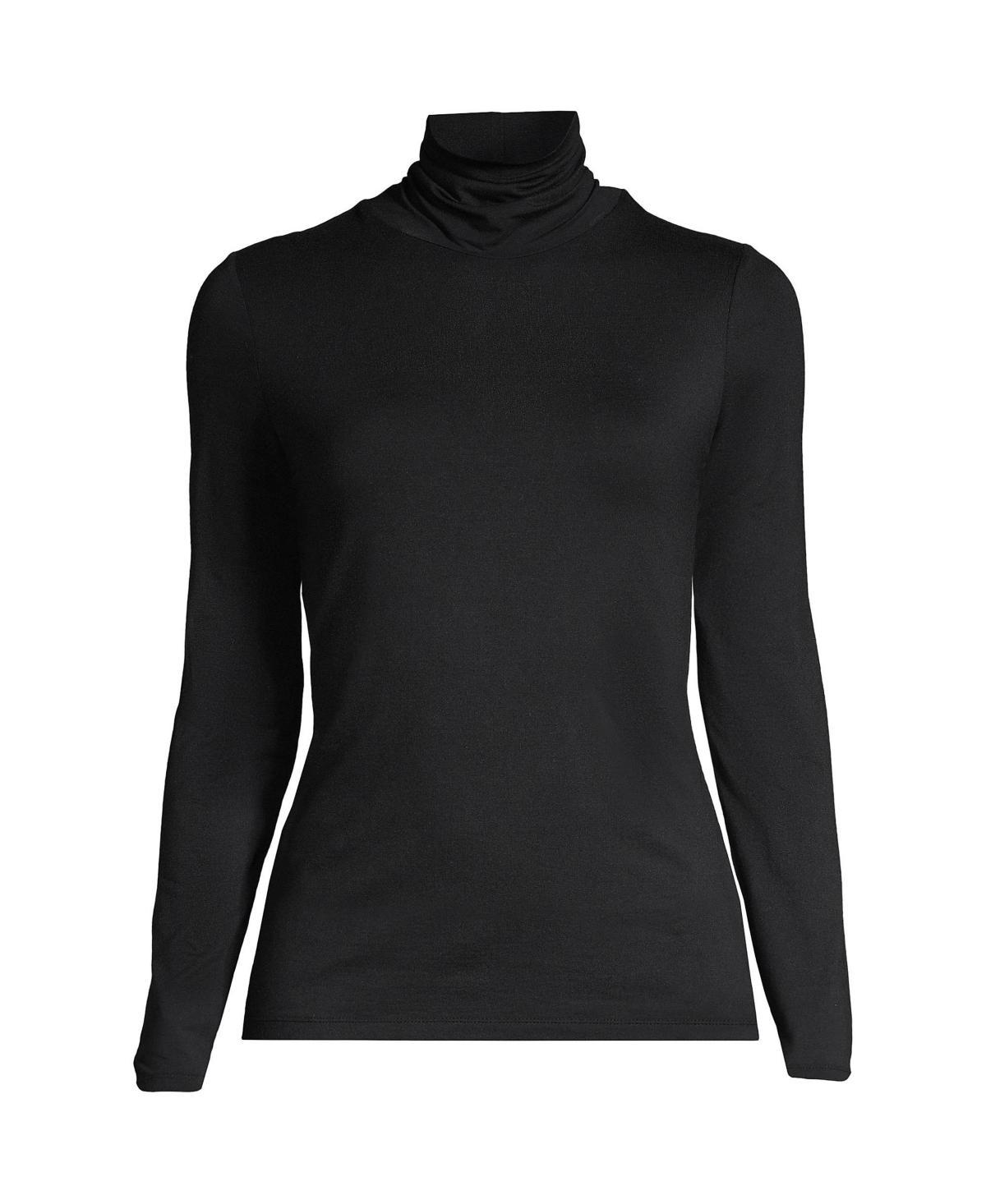 Womens Lands End Lightweight Fitted Turtleneck Product Image