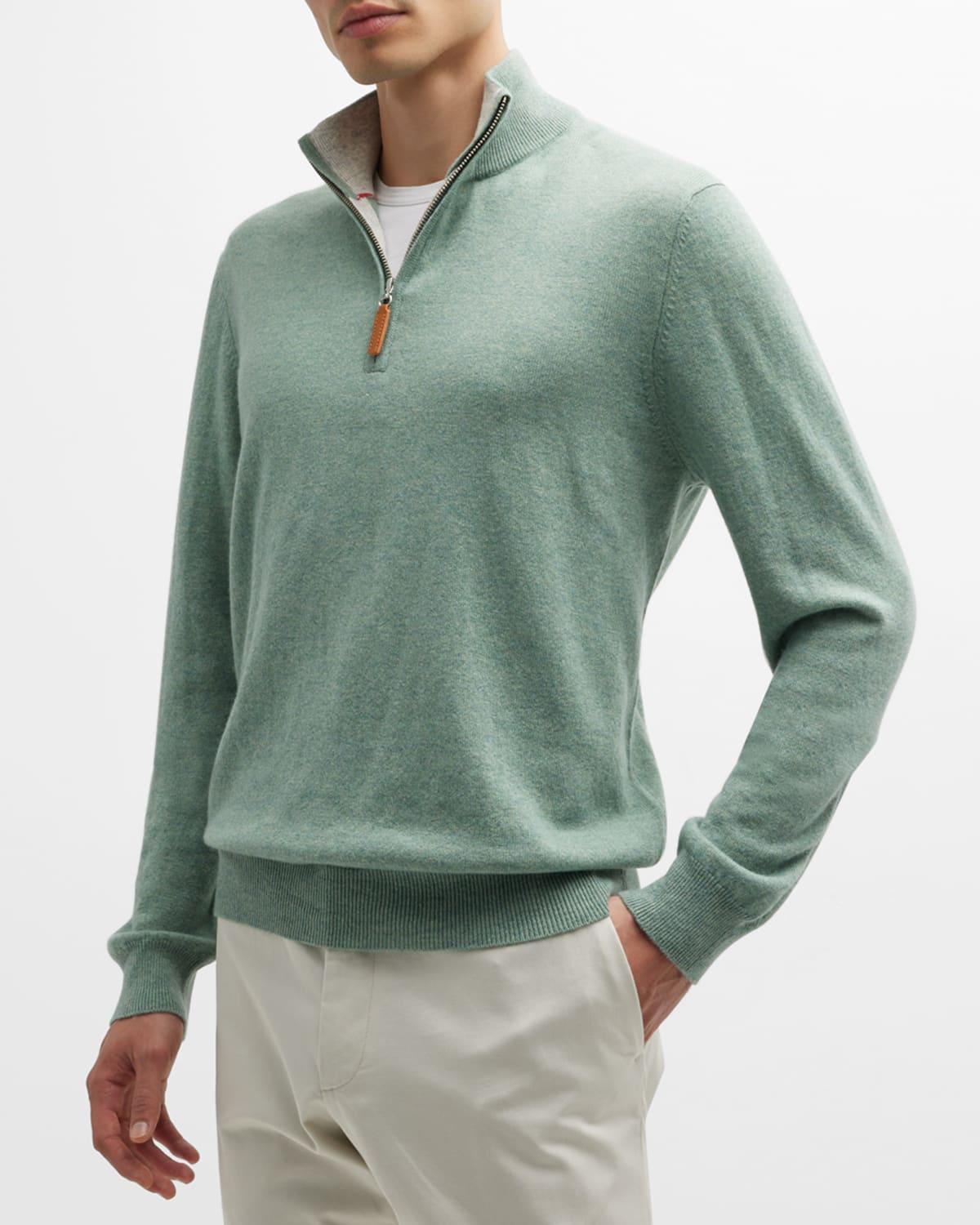 Mens Wool-Cashmere 1/4-Zip Sweater Product Image