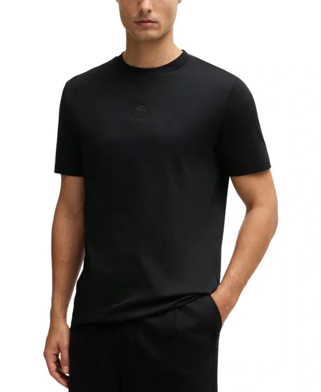 Boss By  Men's Double B Monogram T-shirt In Black Product Image