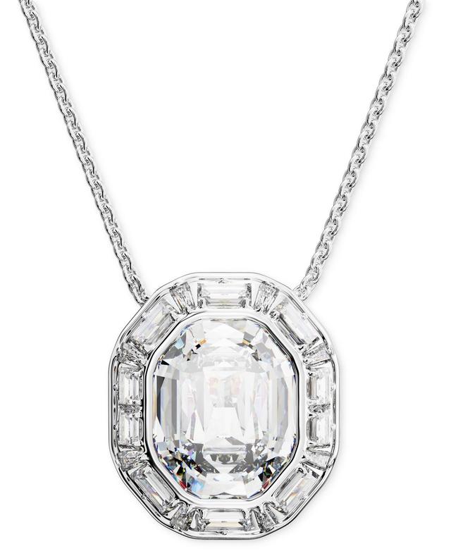 Womens Mesmera Rhodium-Plated & Swarovski Crystal Octagonal Pendant Necklace Product Image