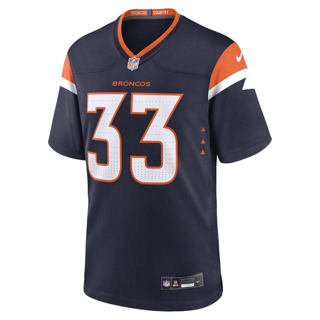 Nike Mens Javonte Williams Denver Broncos Alternate Game Jersey - White Product Image