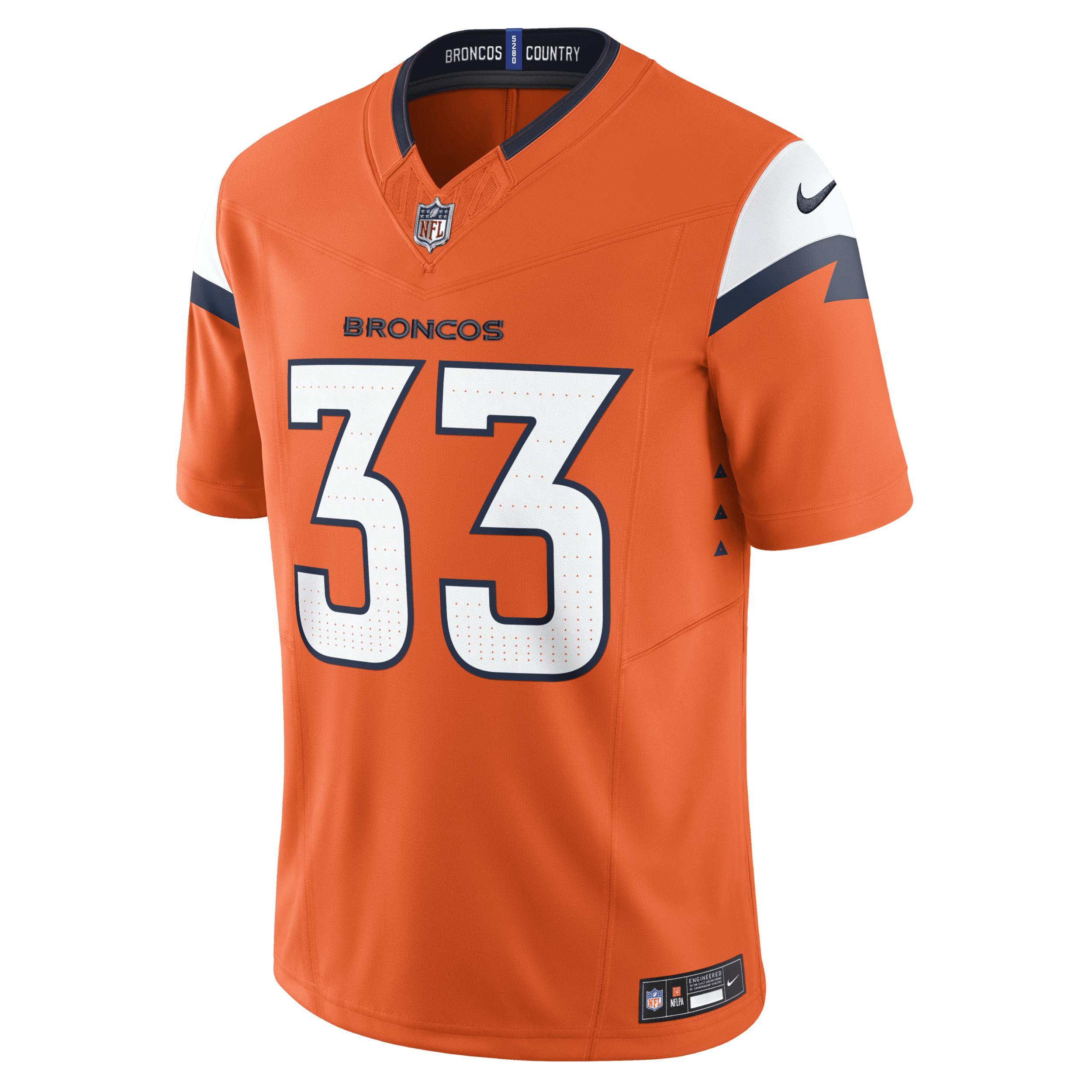 Mens Nike Javonte Williams Denver Broncos Vapor F.U.S.E. Limited Jersey Product Image