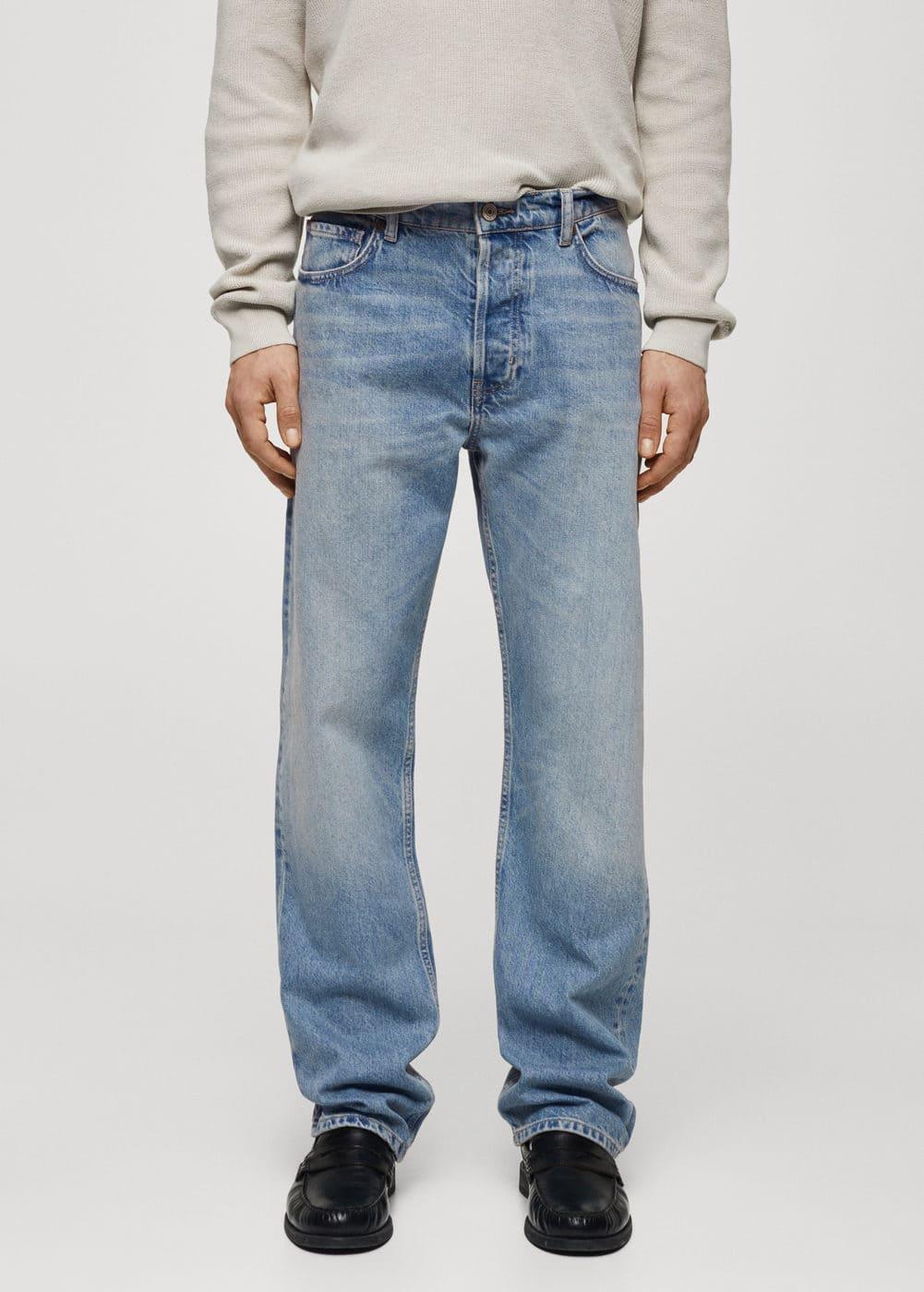 MANGO MAN - Relaxed-fit medium wash jeans medium vintage blueMen Product Image