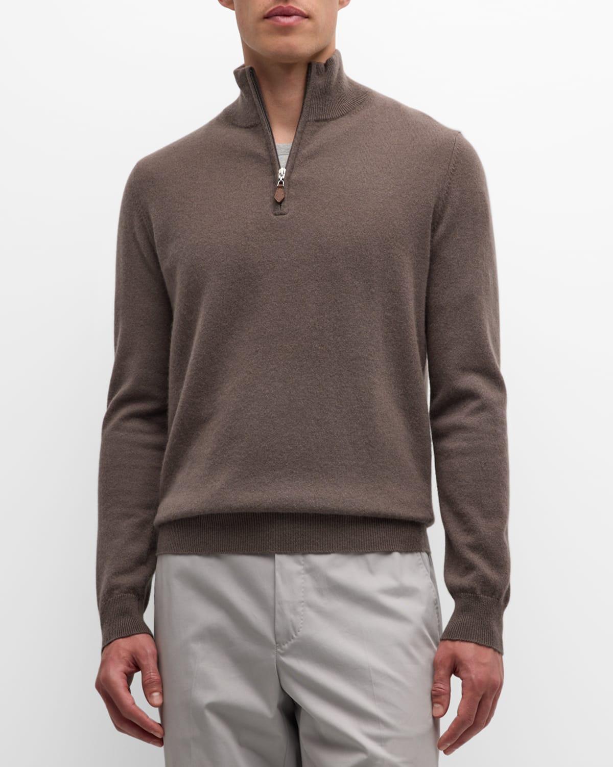 Mens Cashmere Quarter-Zip Sweater Product Image