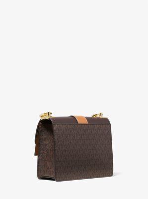 Greenwich Small Color-Block Logo and Saffiano Leather Crossbody Bag Product Image