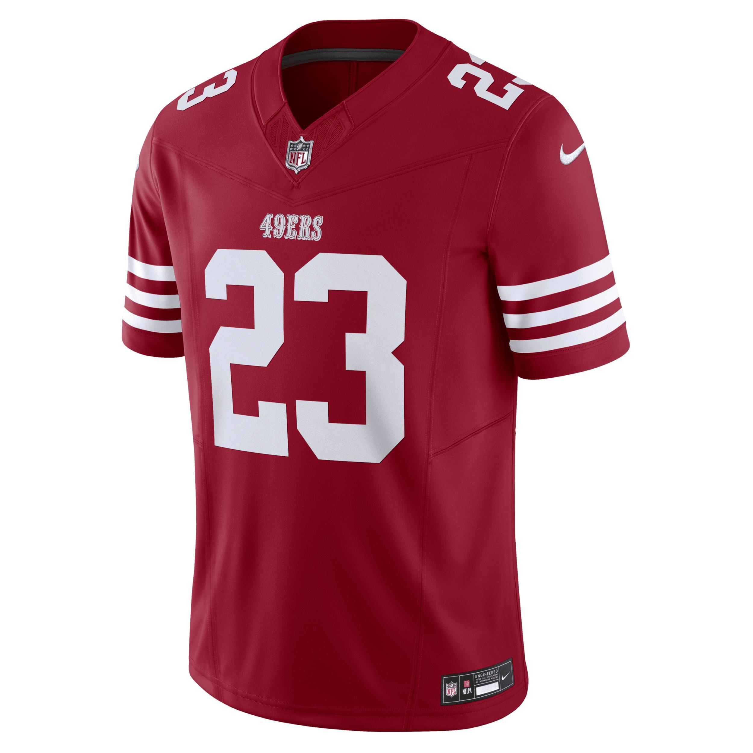 Mens Nike Christian McCaffrey Scarlet San Francisco 49ers Vapor F.U.S.E. Limited Jersey Product Image