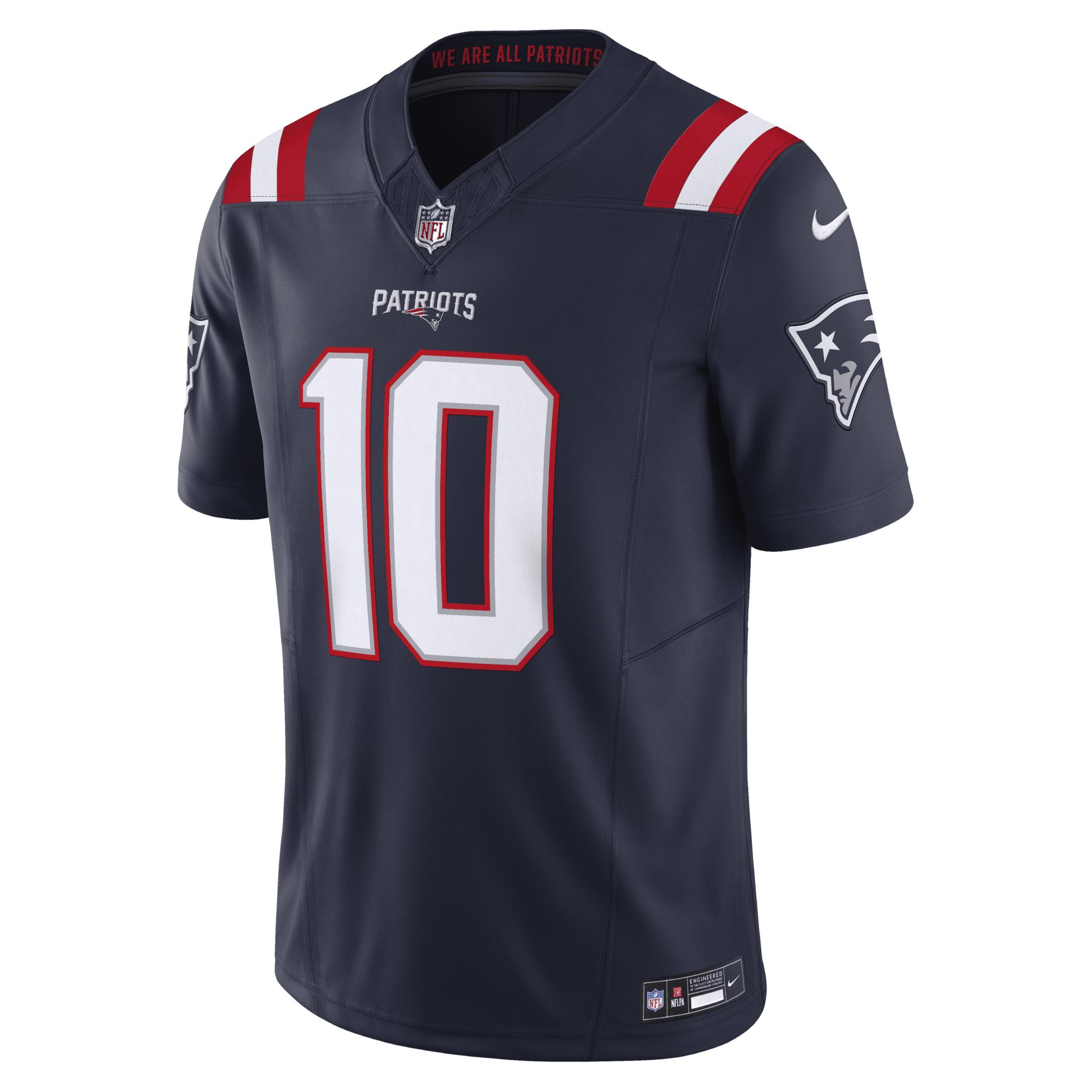 Mens Nike Mac Jones New England Patriots Vapor F.U.S.E. Limited Jersey Blue Product Image