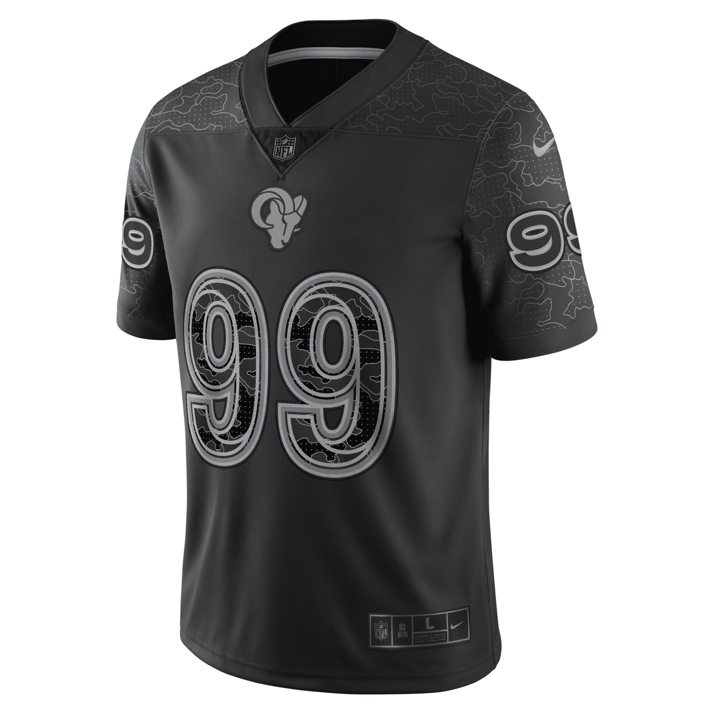 Mens Nike Aaron Donald Los Angeles Rams RFLCTV Limited Jersey Product Image