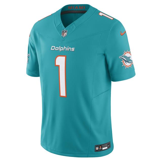 Mens Nike Tua Tagovailoa Aqua Miami Dolphins Vapor F.u.s.e. Limited Jersey - Aqua Product Image