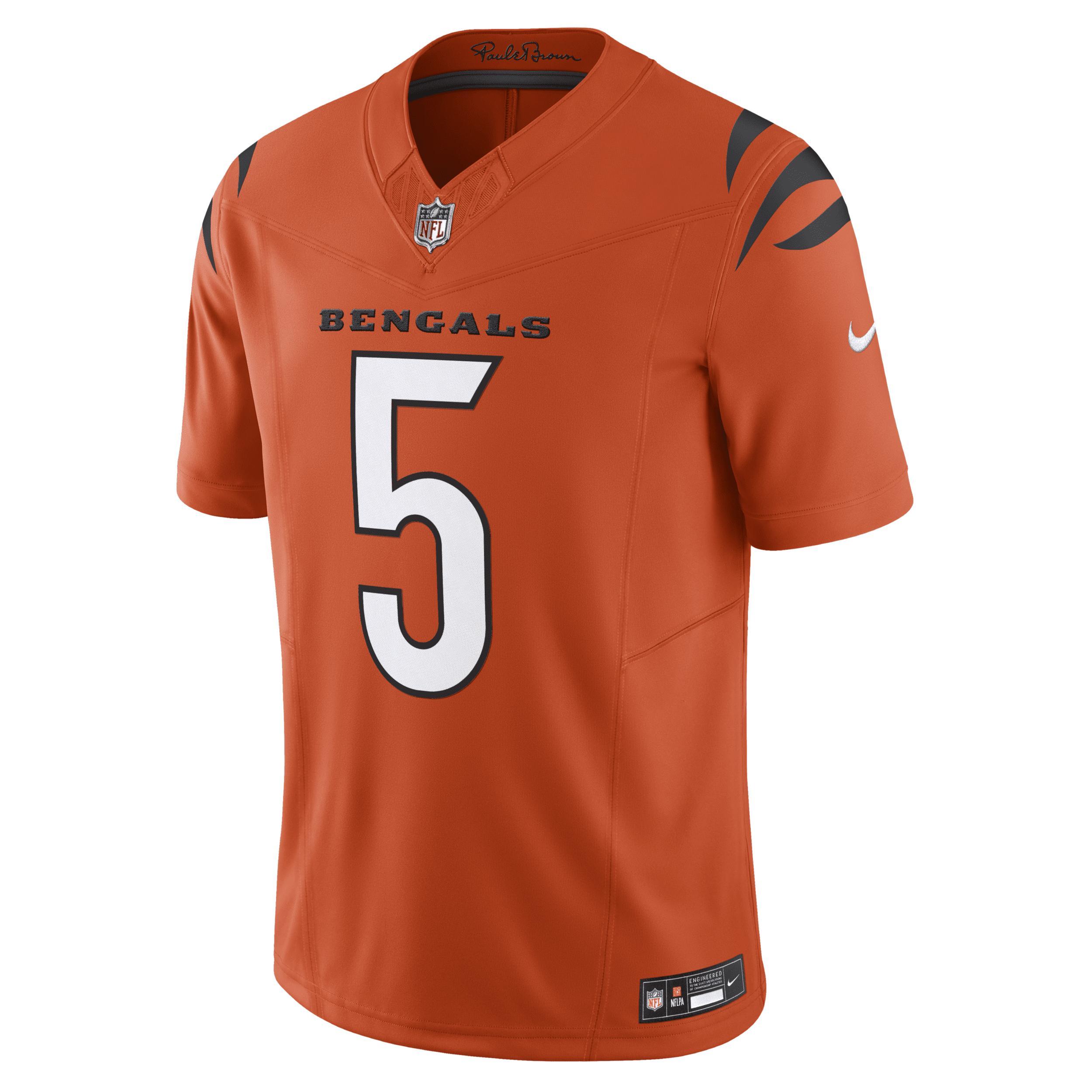 Mens Nike Tee Higgins Orange Cincinnati Bengals Vapor F.u.s.e. Limited Alternate 1 Jersey - Orange Product Image