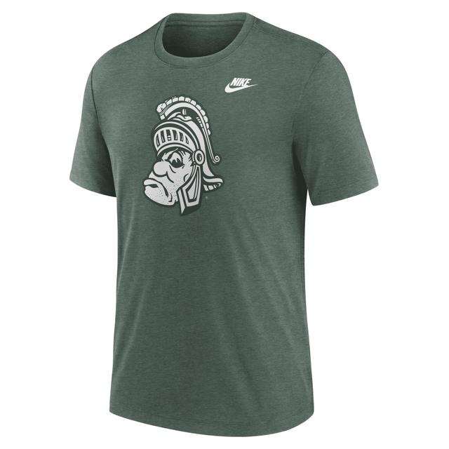 Mens Nike Heather Black Minnesota Vikings Rewind Logo Tri-Blend T-Shirt Grey Product Image